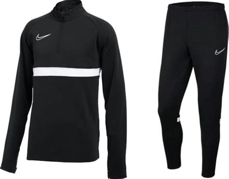 nike dry academy trainingspak heren zwart wit